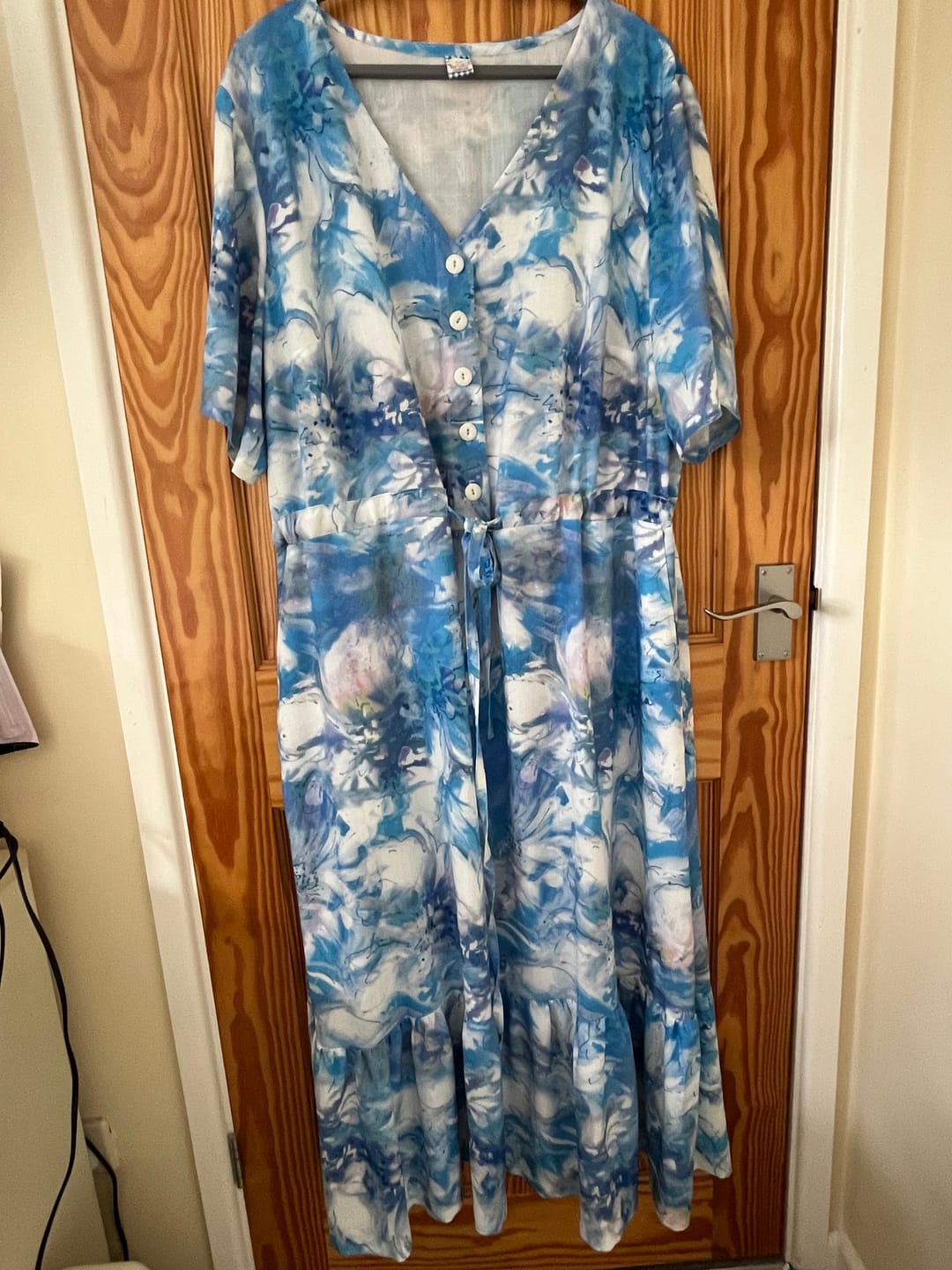 Customer photo review of Floral Cascade Linen Look Viscose Fabric