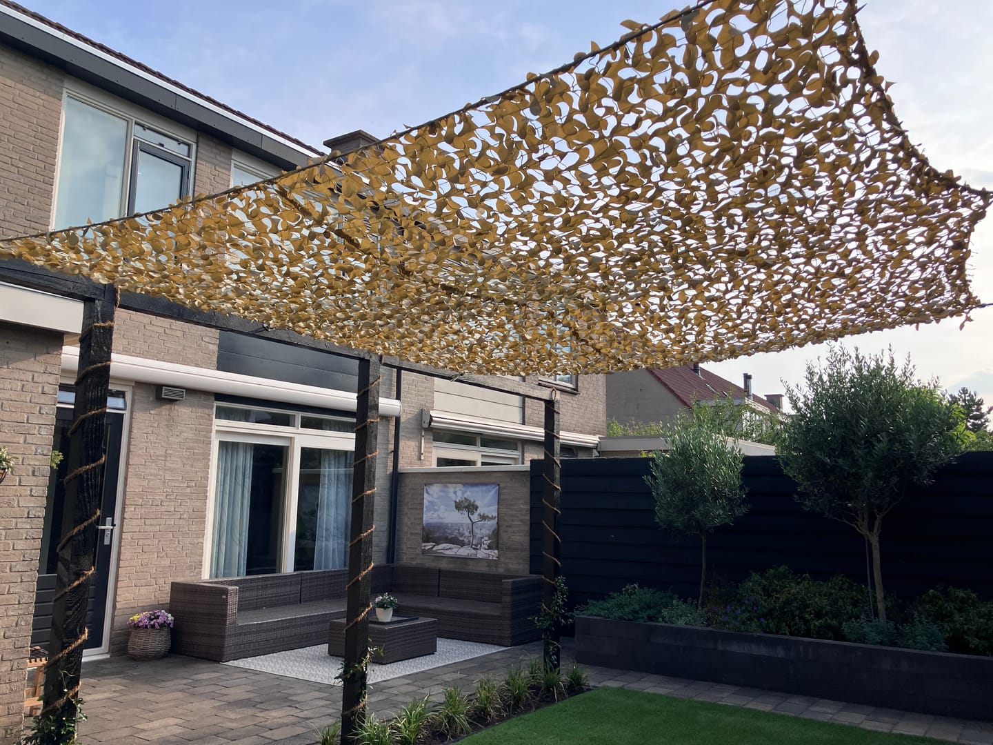 Customer photo review of Beige camouflagenet