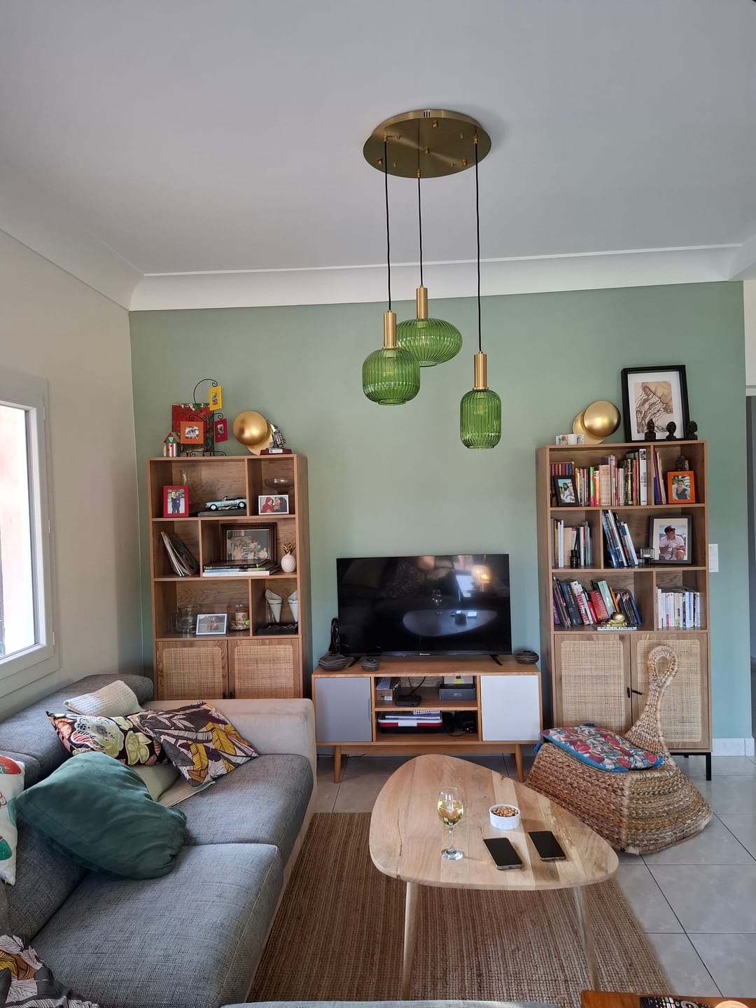 Customer photo review of Socle de plafond rond pour suspensions multiples