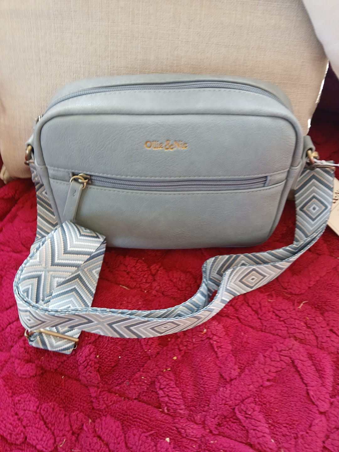 Customer photo review of Gigi Crossbody - Duck Egg