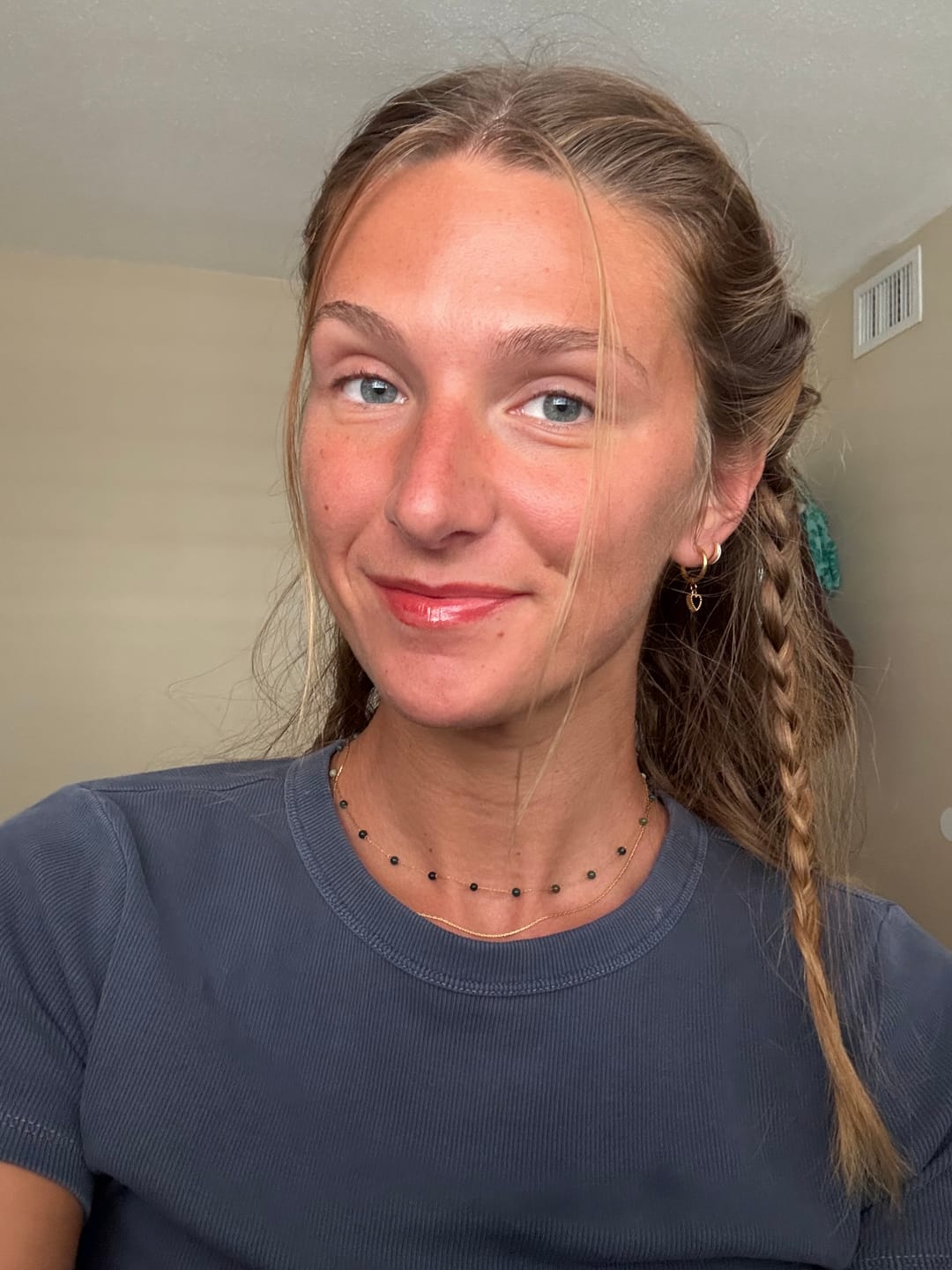 Customer photo review of Luca Spiral Hoop Earrings