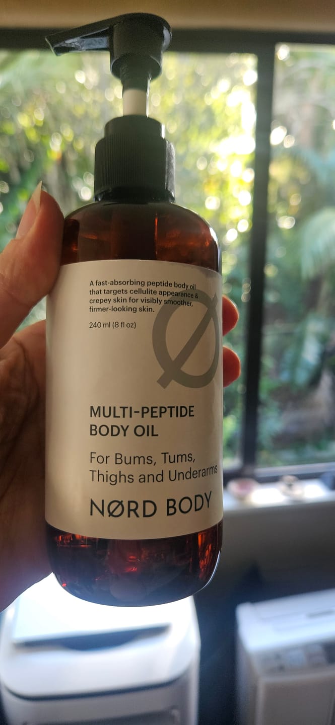 Customer photo review of NØRD BODY Anti-Cellulite Massage Oil