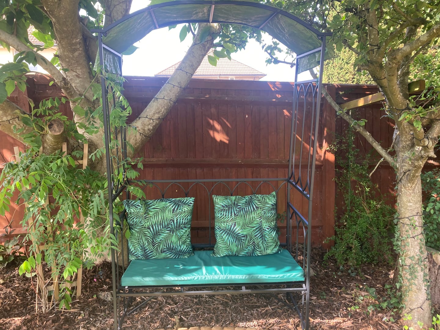 Customer photo review of Tropical Leaves Water Resistant Fabric