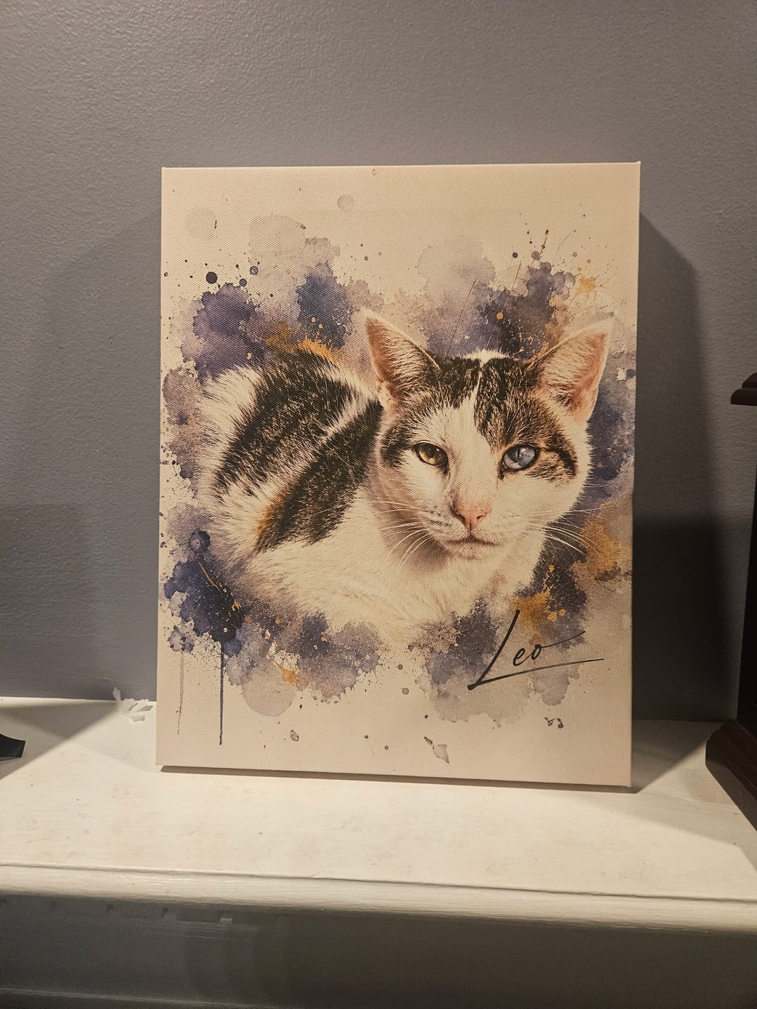 Customer photo review of Custom Pet Portrait Canvas - Contemporary Neutral