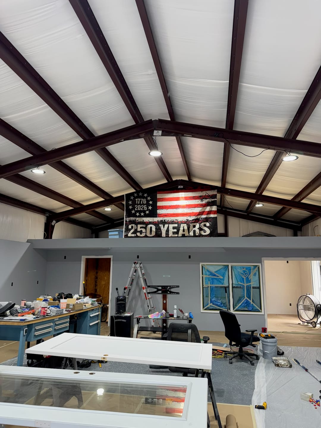 Customer photo review of 6x10 Huge 250 Years American Flag - 4 Times The Size of a Regular Flag!!! 1776-2026 Extra Large Distressed USA Banner