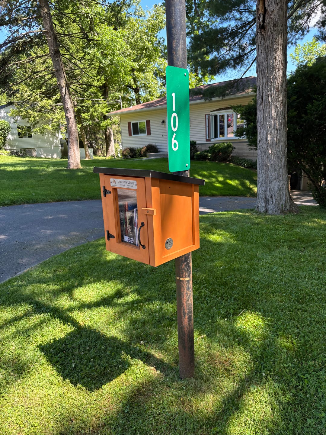 Customer photo review of Mini Shed Little Free Library