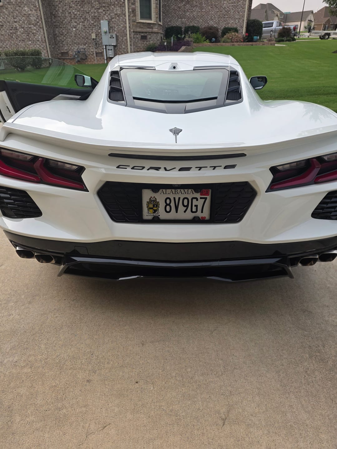 Customer photo review of Chevrolet Corvette C8 License Plate Backing