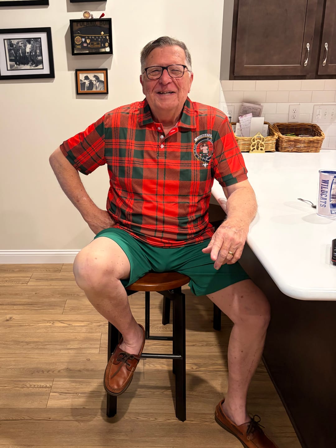 Customer photo review of Scottish Livingstone Clan Crest Tartan Polo Shirt