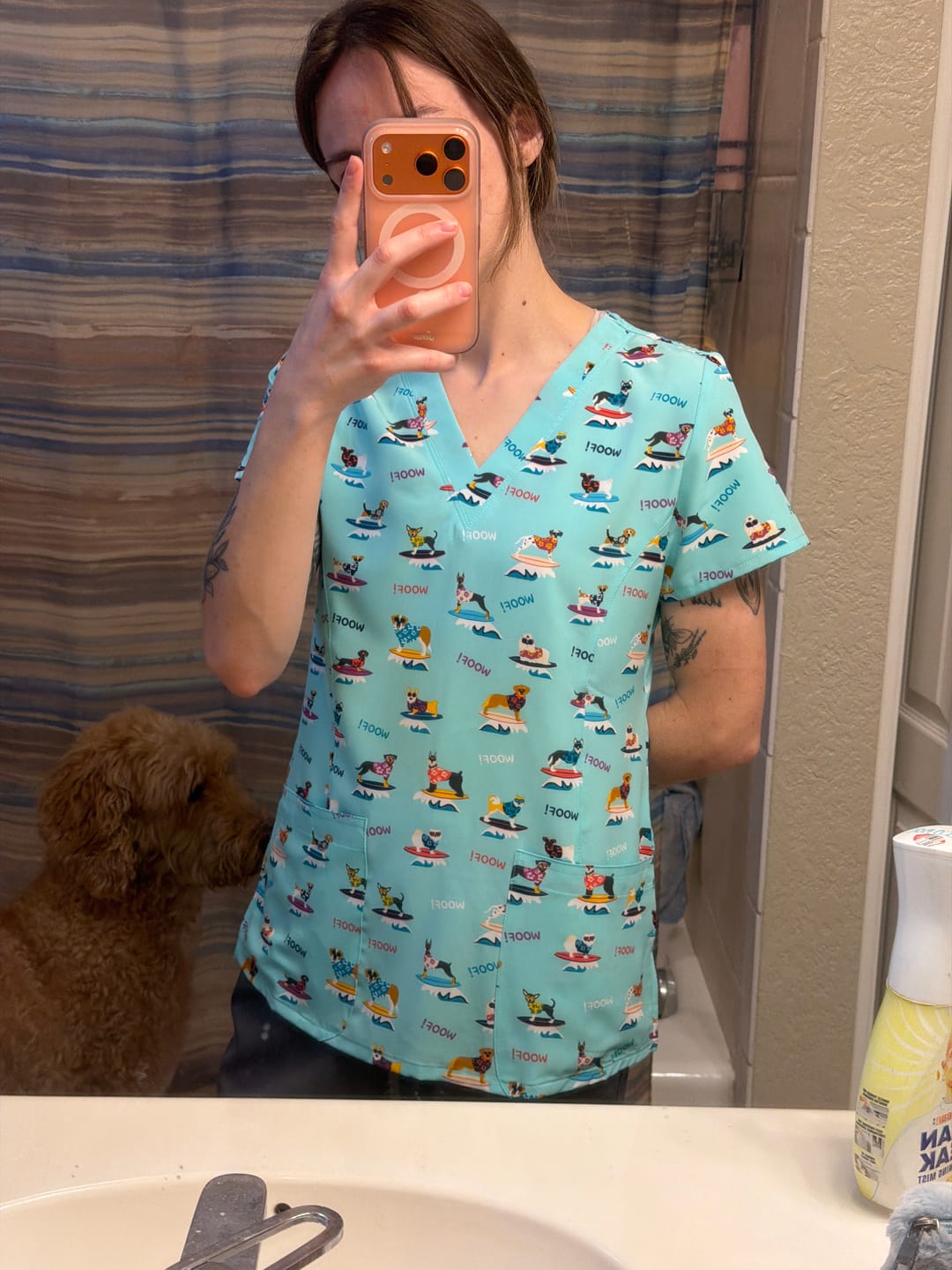 Customer photo review of Surf's Up Maevn Prints 9810 V-Neck Print Top (Final sale)