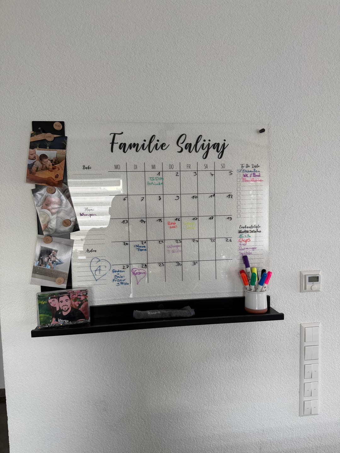 Customer photo review of Familienplaner für 3 Personen mit Magnetboard