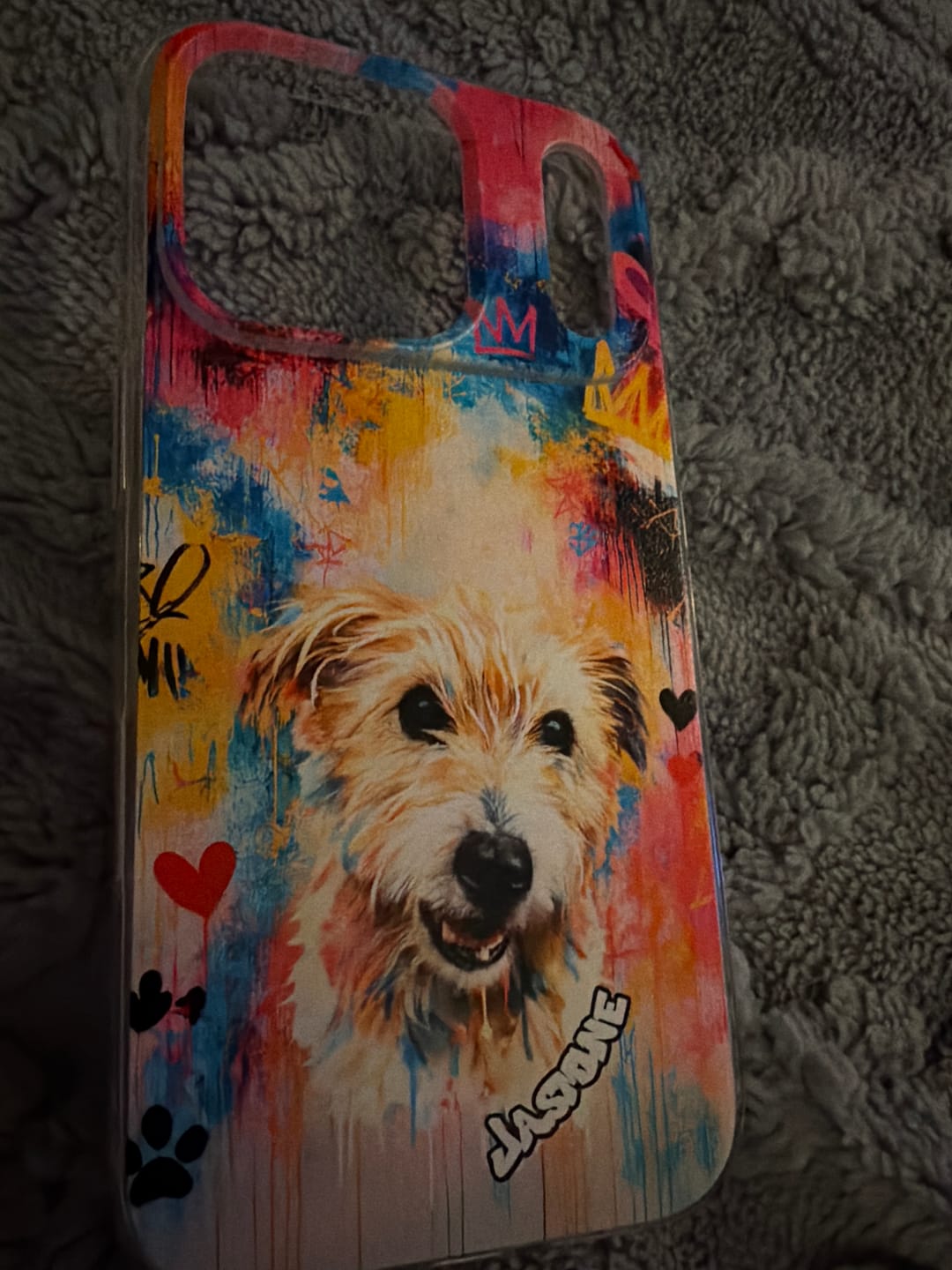 Customer photo review of Graffiti - Personalised Phone Case
