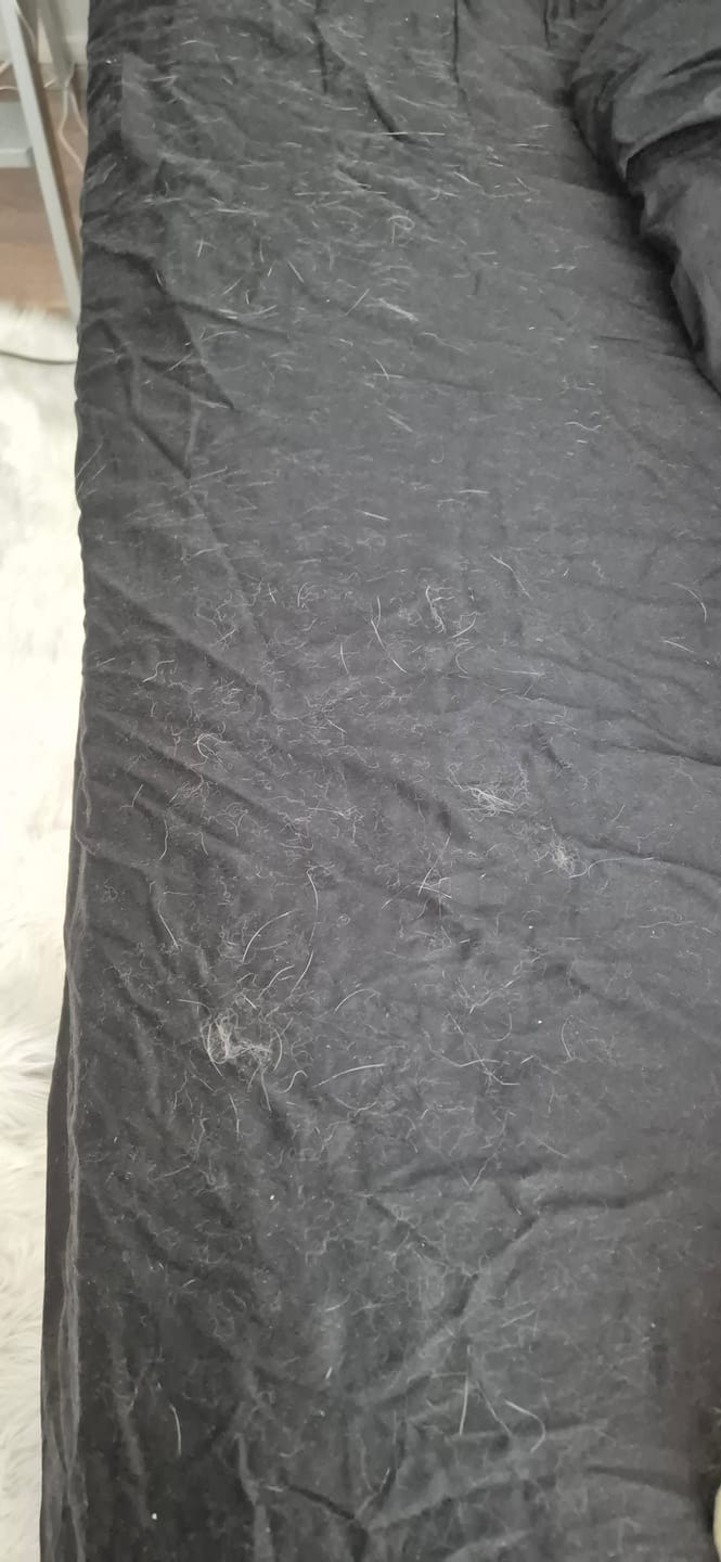 Customer photo review of Puuvillasatiini muotoonommeltu lakana Antrasiitti