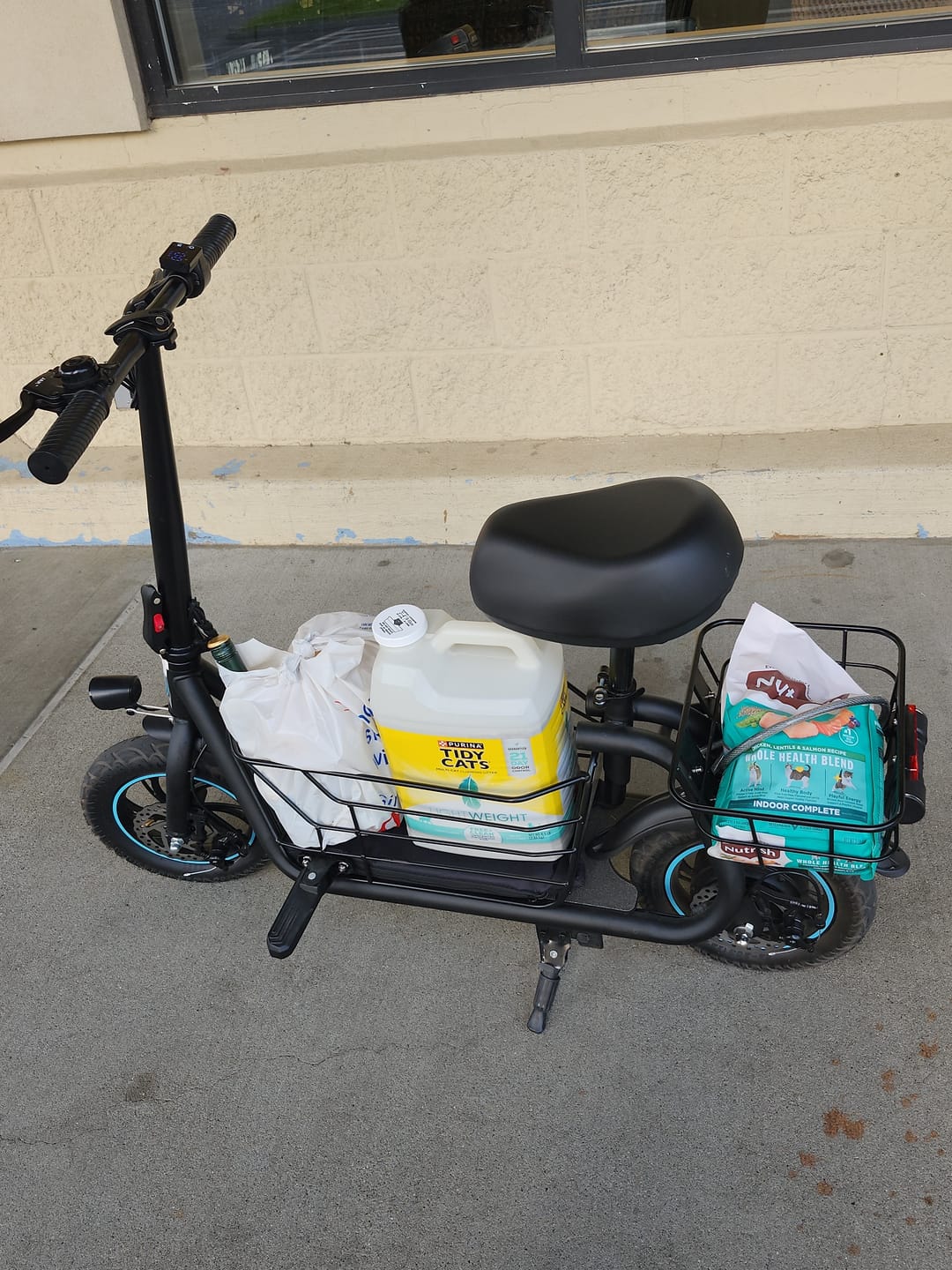 Customer photo review of Gyroor 800W(Peak) Electric Scooter with Large Basket for Pets & Cargo