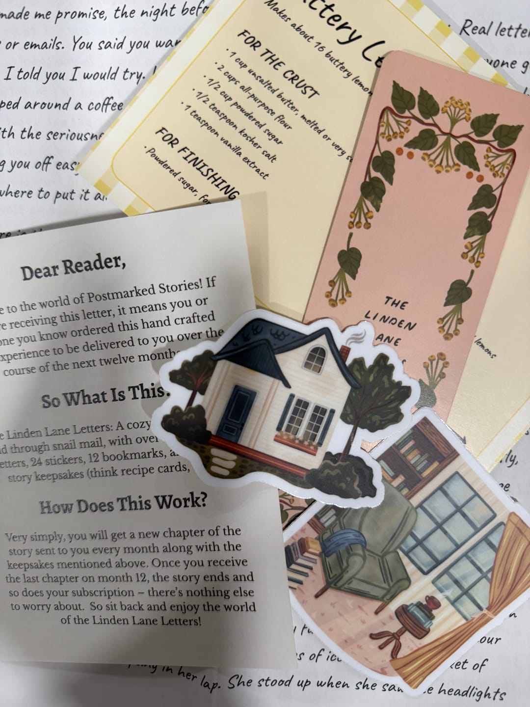 Customer photo review of The Linden Lane Letters: A Cozy Mystery in Twelve Envelopes