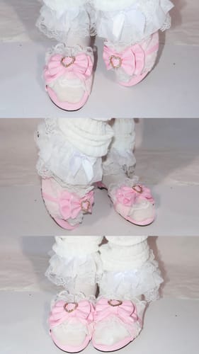 Customer photo review of Hime-style high heels, 4cm wedge heel with bow