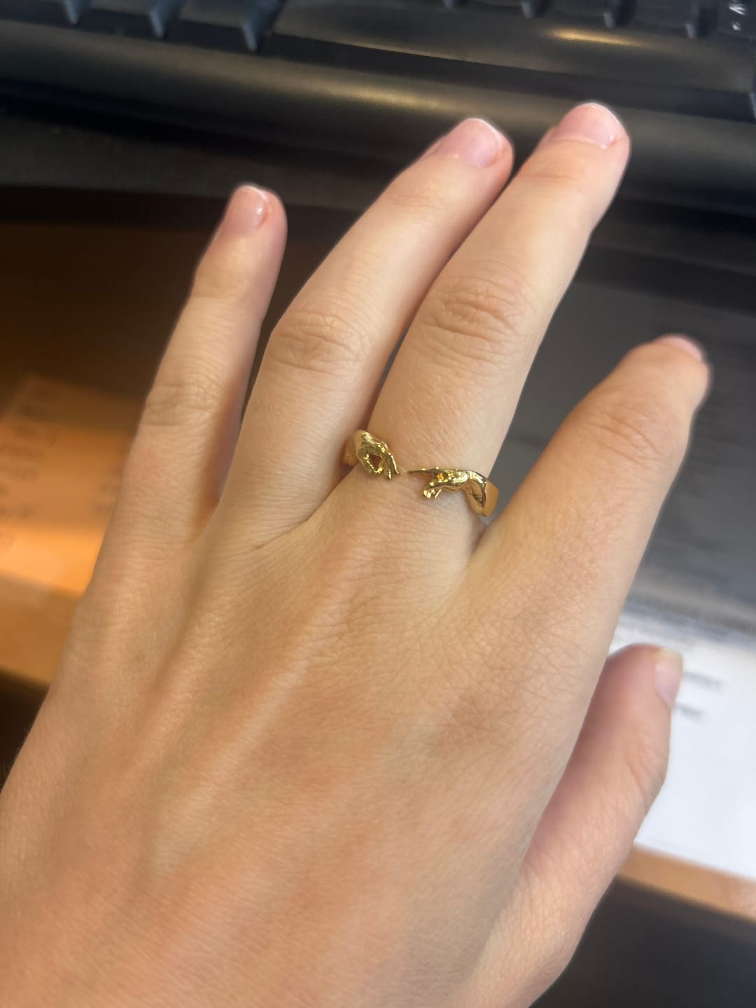 Customer photo review of Creation of Adam Ring