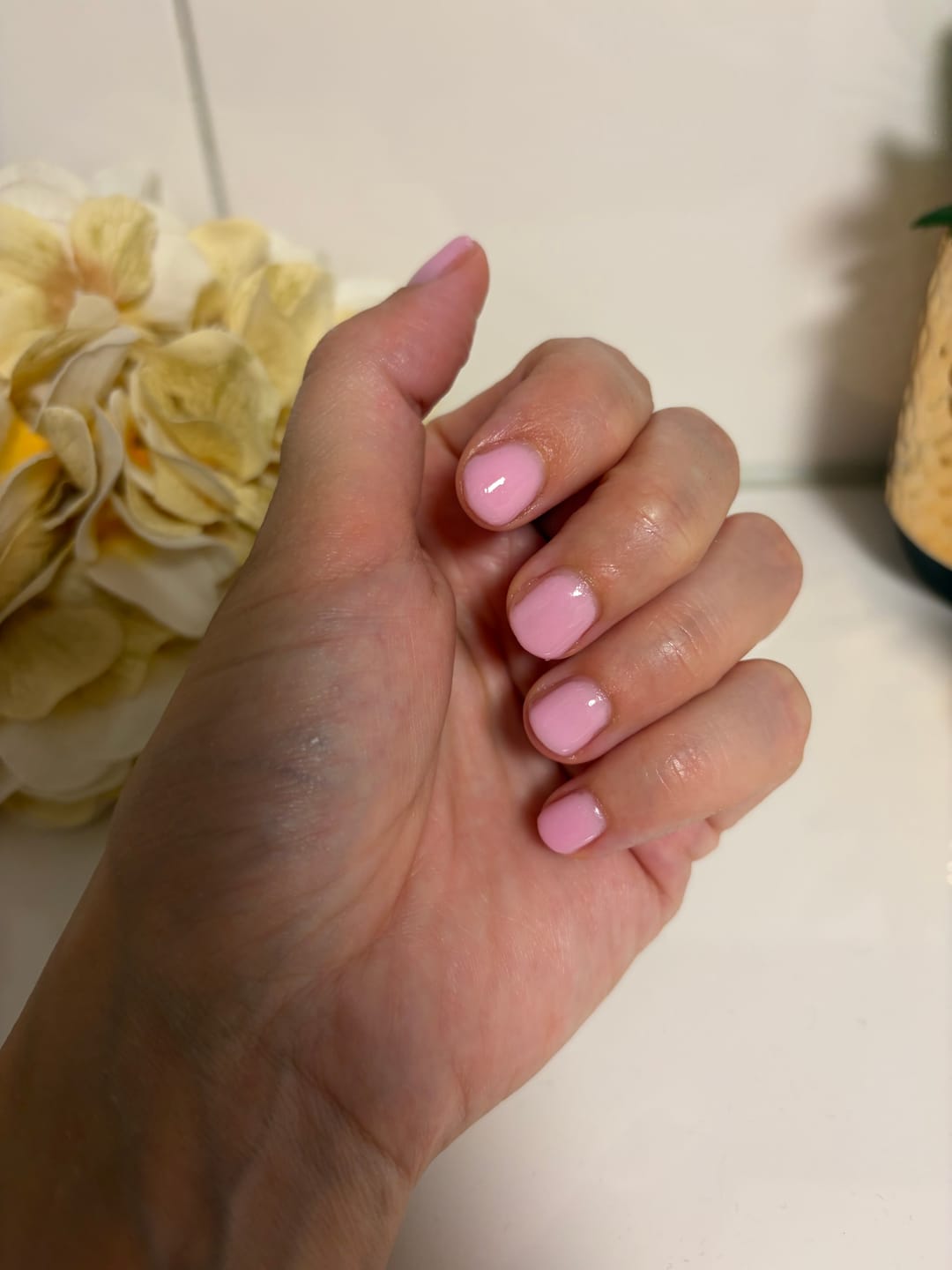 Customer photo review of Baby Pink Dipping Powder