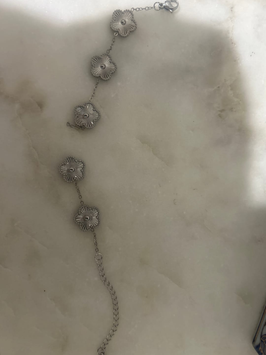 Customer photo review of Silver Clover Bracelet
