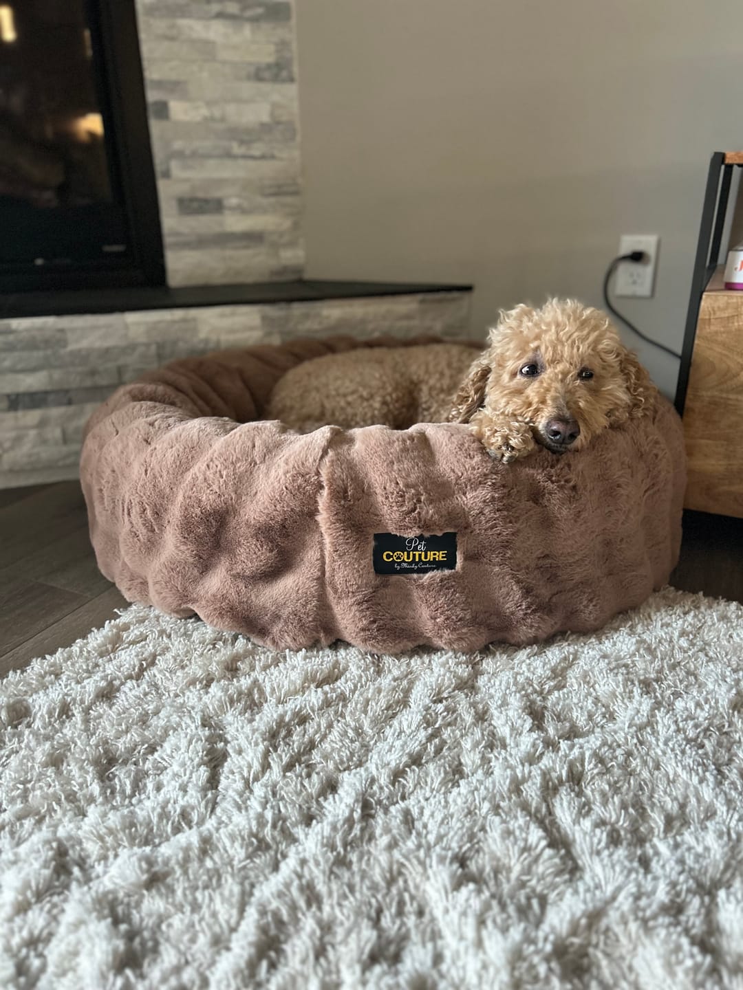 Customer photo review of Milk Chocolate Pet Bed