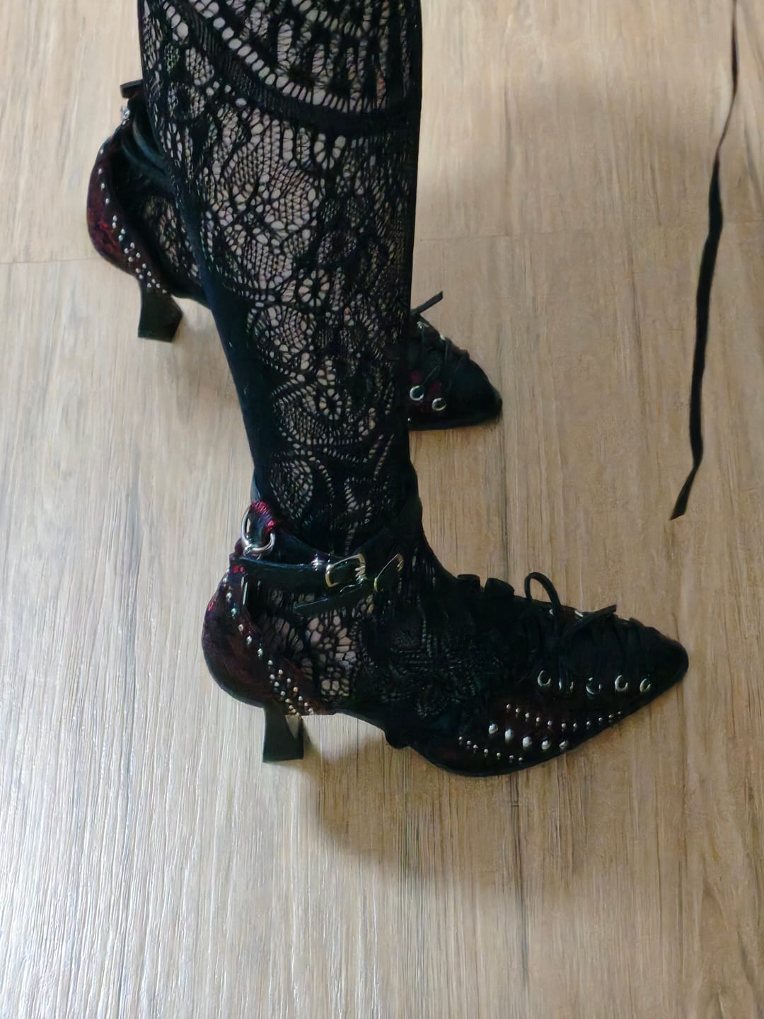 Customer photo review of Dark Gothic Pointed-Toe High Heels