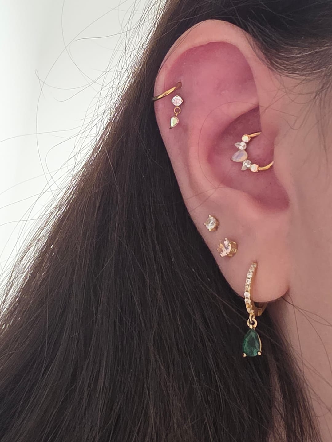 Customer photo review of SERAFINA Daith Hoop