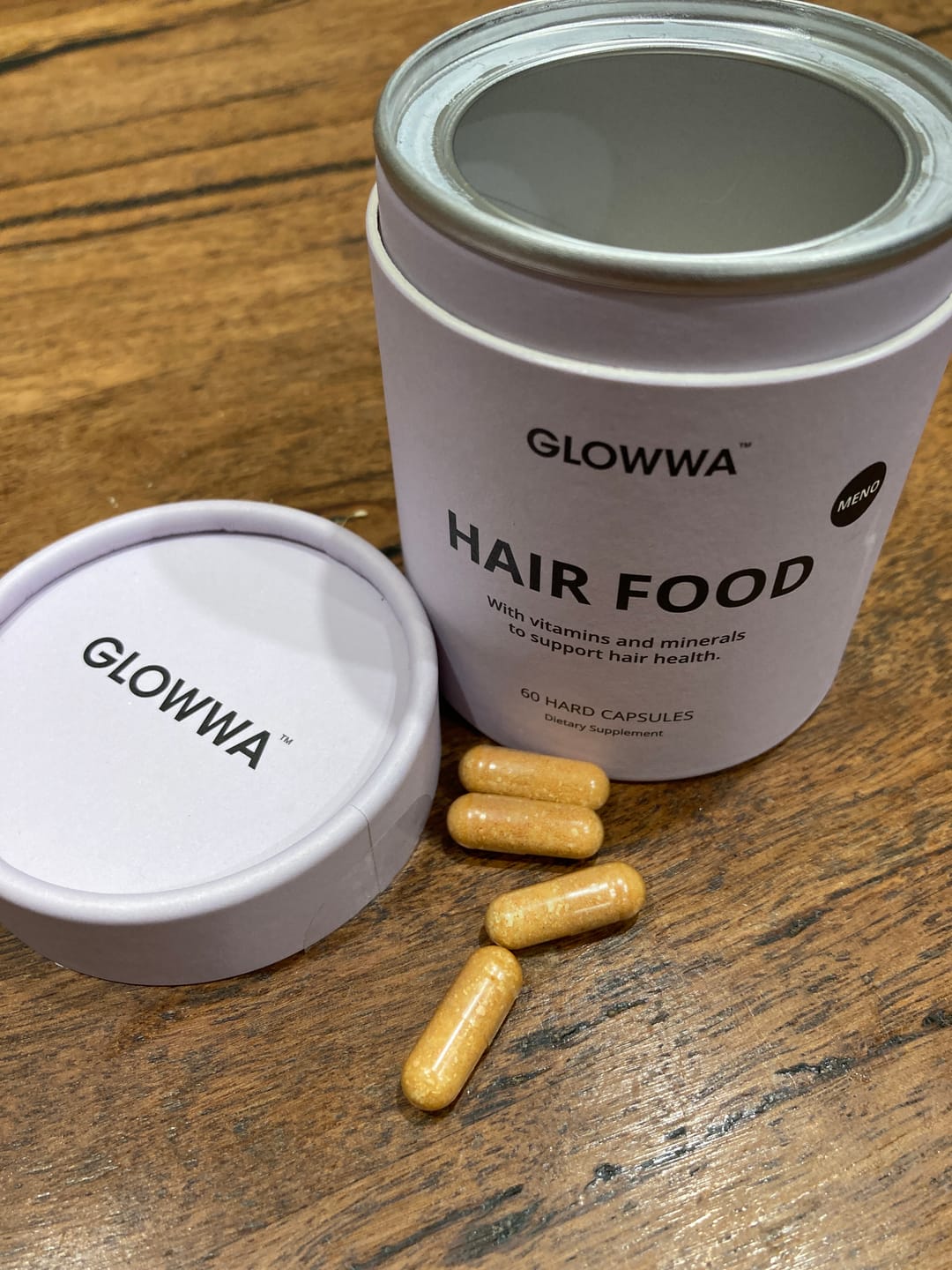 Customer photo review of HAIR FOOD GLOWWA -MENO 3 Month Supply