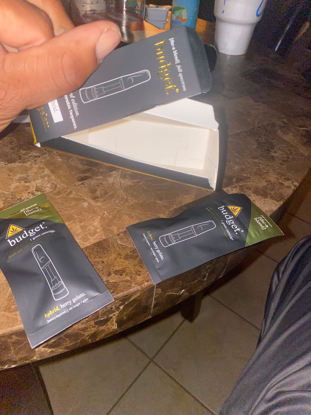 Customer photo review of 1 Gram THCA Full Spectrum Vape Cartridge | Berry Gelato - Hybrid