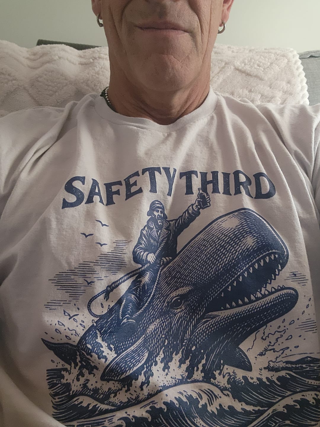 Customer photo review of Safety Third T-shirt