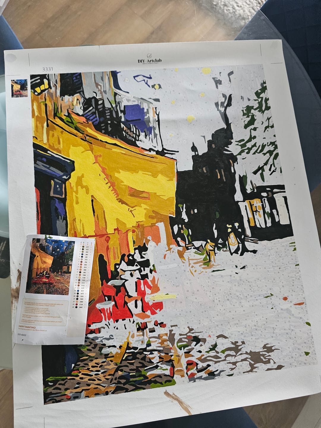 Customer photo review of Cafe Terrace at night - Vincent Van Gogh | Painting by Numbers