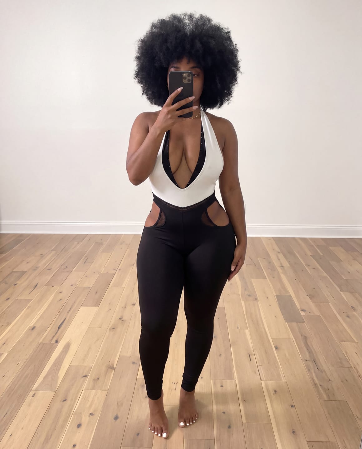 Customer photo review of Monochrome Plunge Cutout Duo