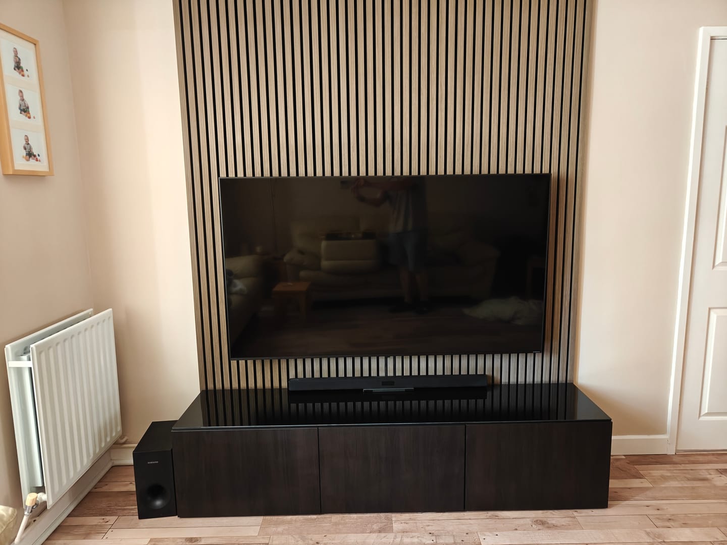 Customer photo review of Walnut Acoustic Wall Panel