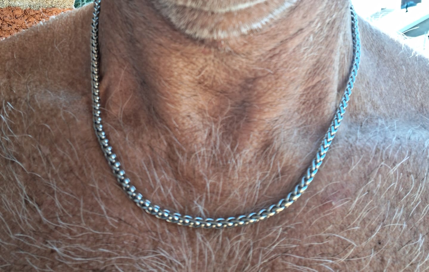 Customer photo review of Silver Wheat Chain - 4 mm