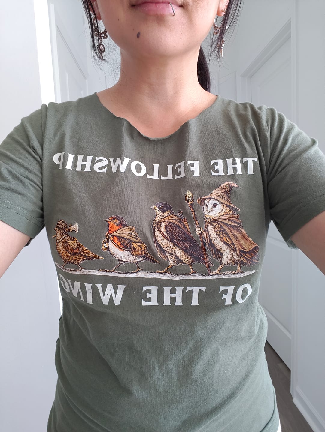 Customer photo review of Fellowship Of The Wing T-shirt