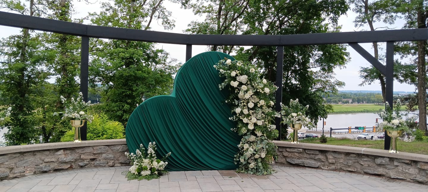 Customer photo review of 3D 8x8ft Double Layer Side Laying Heart for Party Decor Backdrop Stand