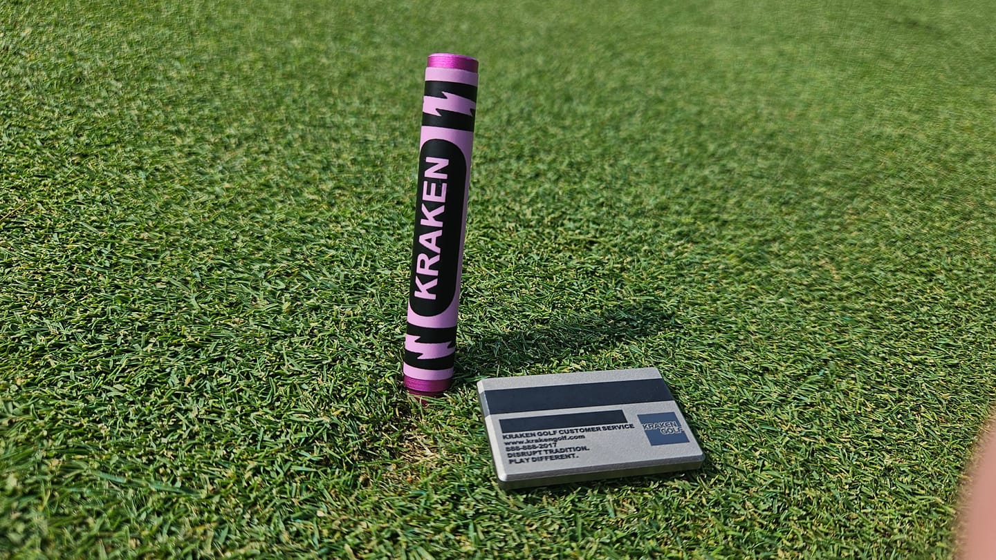 Customer photo review of The Silver Kraken Express Ball Marker | Kraken Titanium Golf Ball Marker