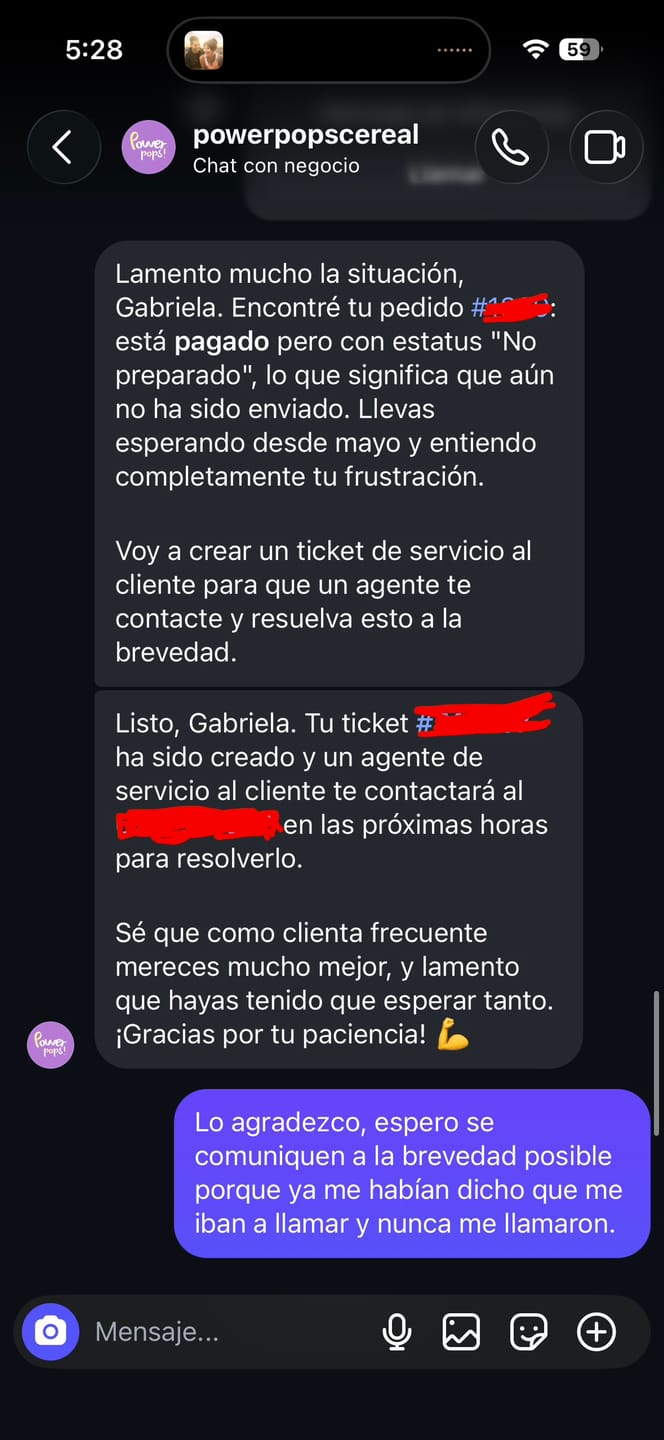Customer photo review of 30 pack 50 g ¡Mucha Proteína! Envio Gratis