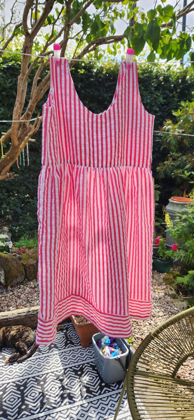 Customer photo review of Wide Stripes Seersucker Fabric