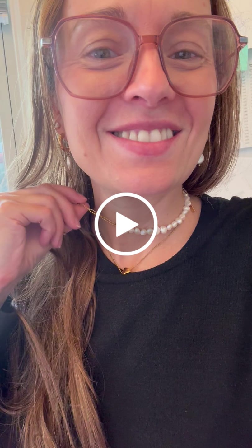 Customer video review of Rhoni® 14K Gold Paper Clip Pearl