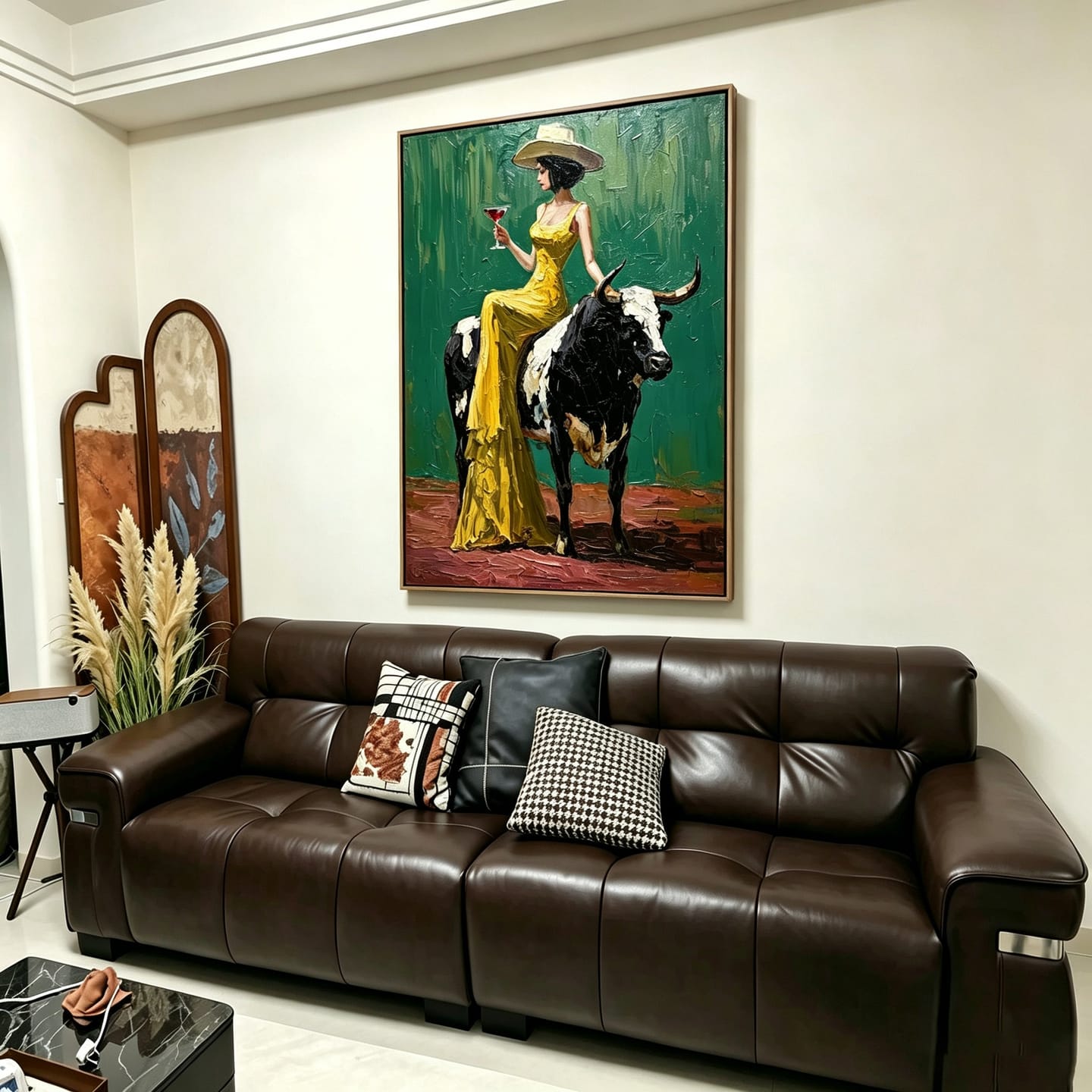 Customer photo review of Golden Poise-Bull Rider Painting