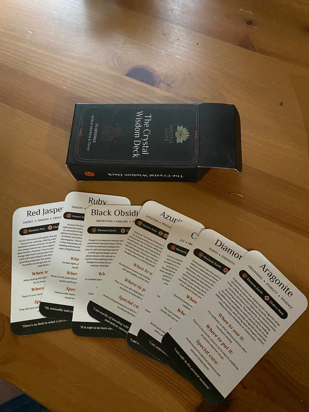 Customer photo review of The Crystal Wisdom Card Deck