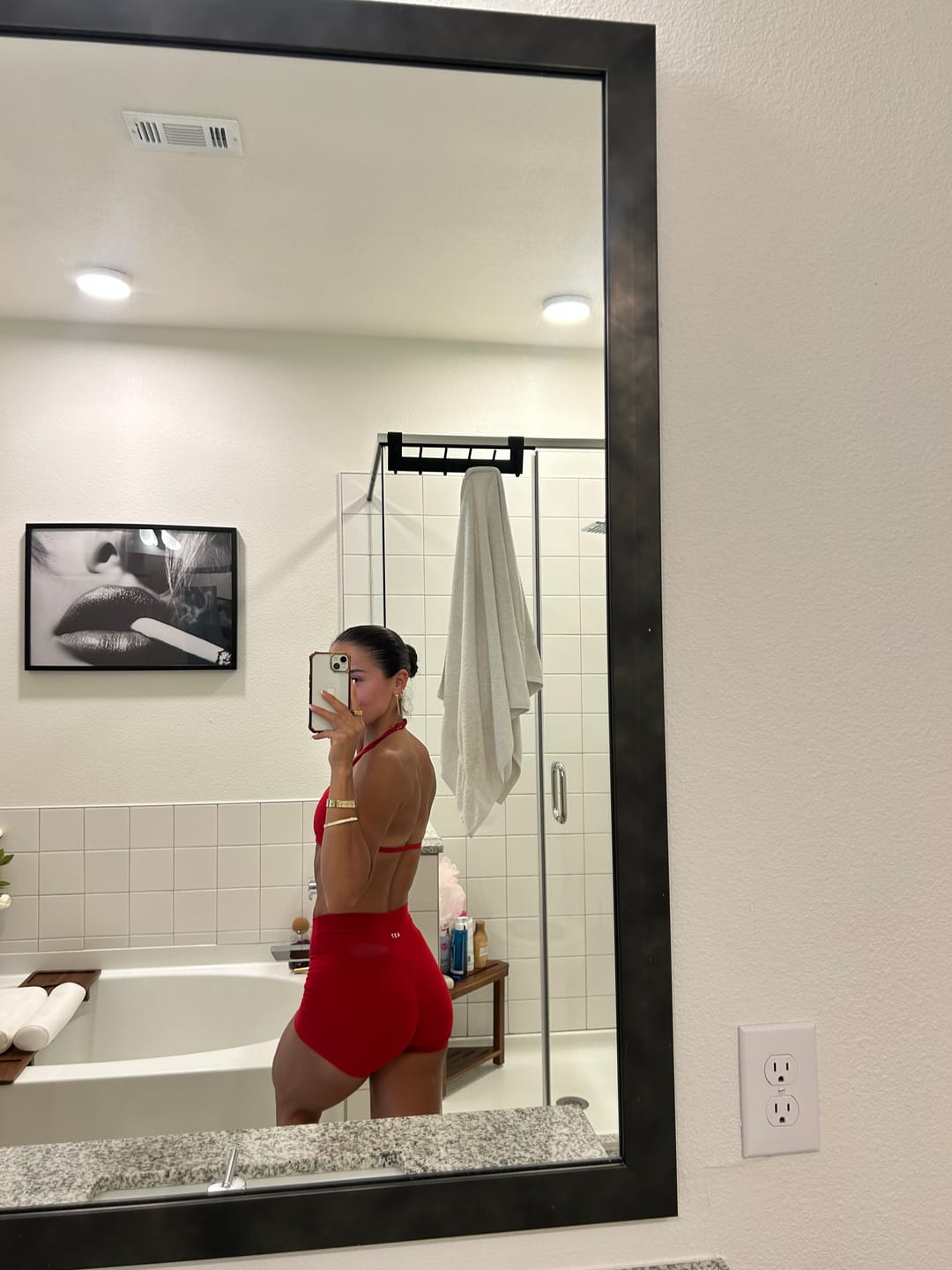 Customer photo review of The Micro Short Scarlet