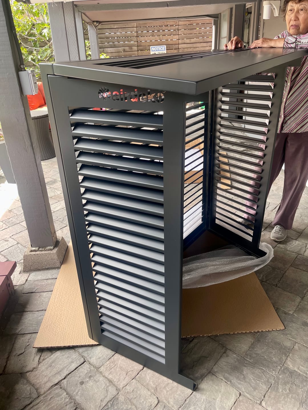 Customer photo review of Mini-Split AC Cover - Black
