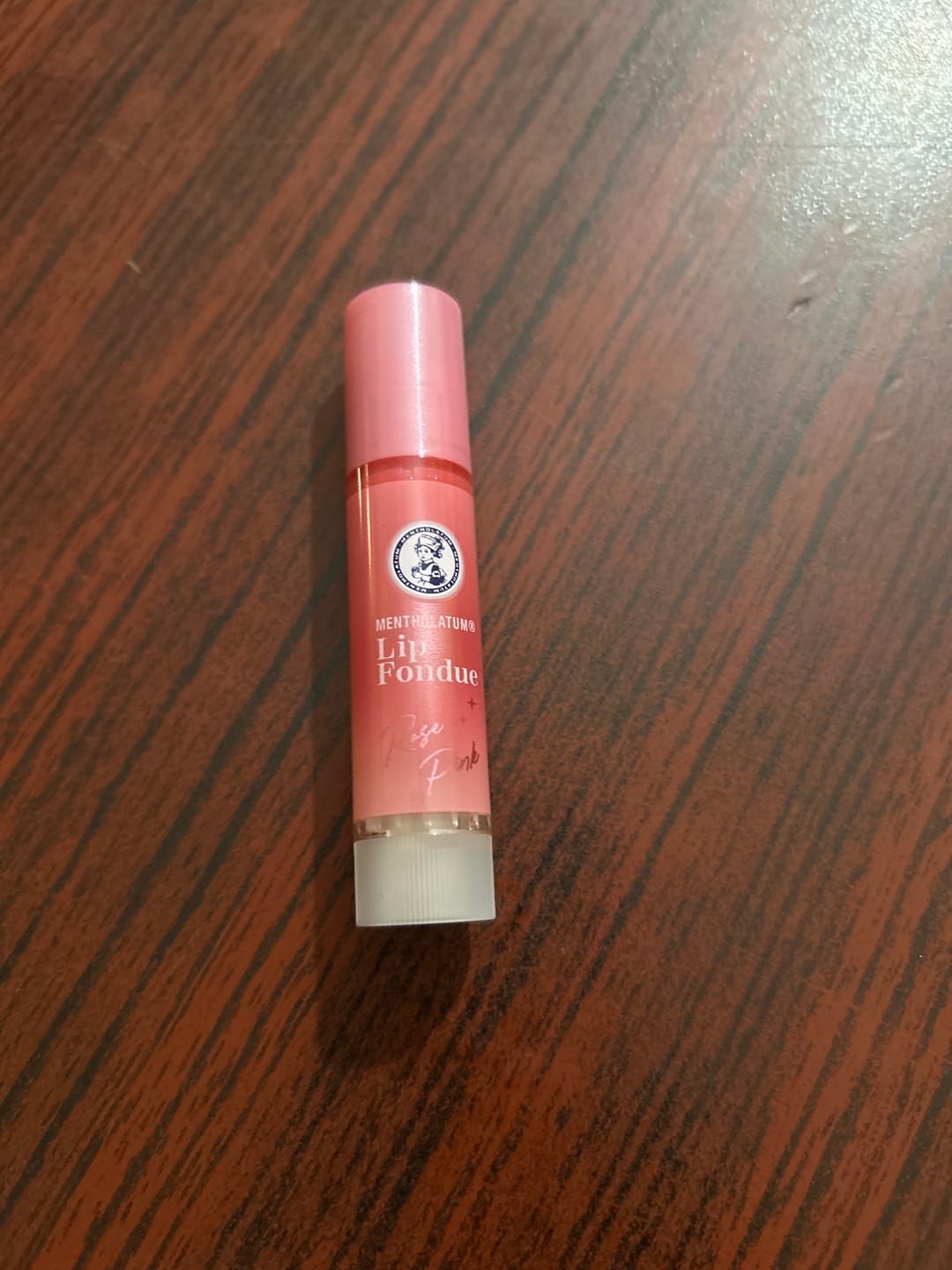 Customer photo review of Mentholatum Lip Fondue Rose Pink 3.2g - Glossy Tinted Lip Balm
