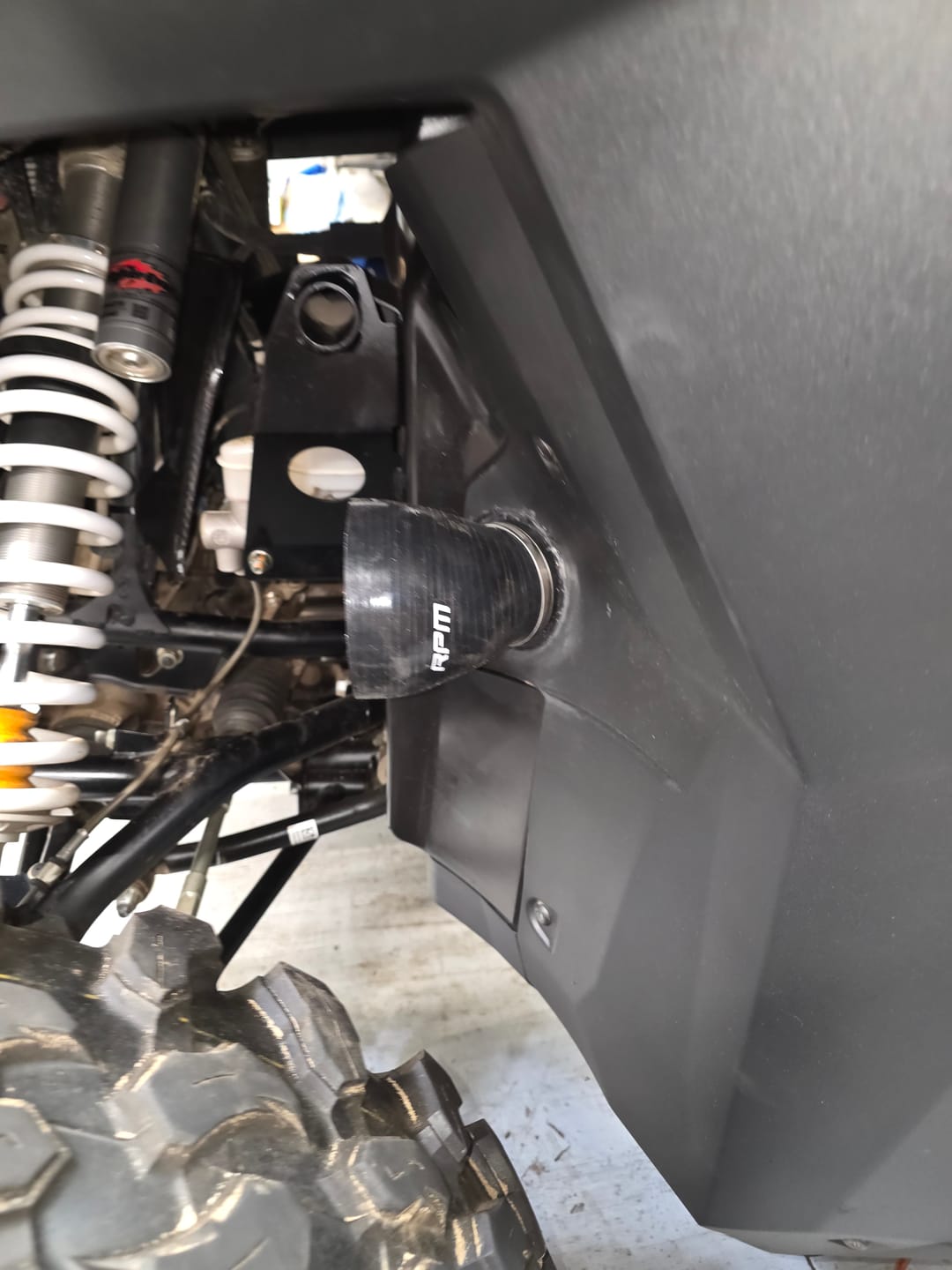 Customer photo review of RPM Pro XP Carbon Fiber Heat Deflector & Cab Cooling Panel