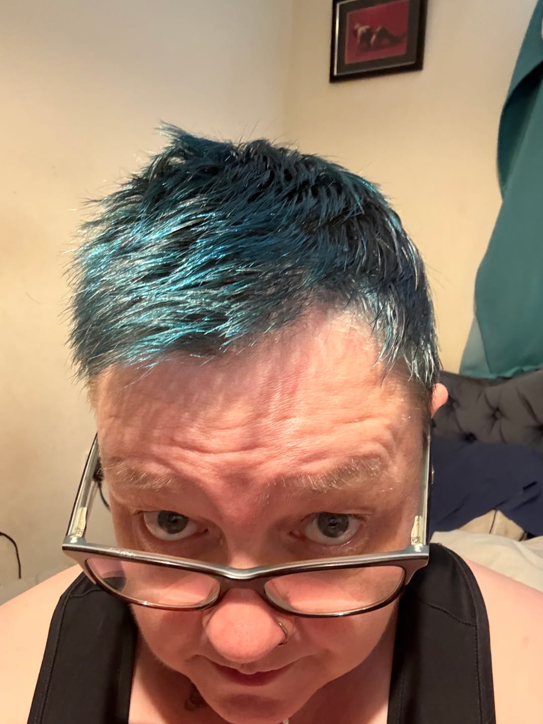 Customer photo review of Mattie Turquoise - Vegan Semi-Permanent Direct Dye Hair Color Cream 210 ml