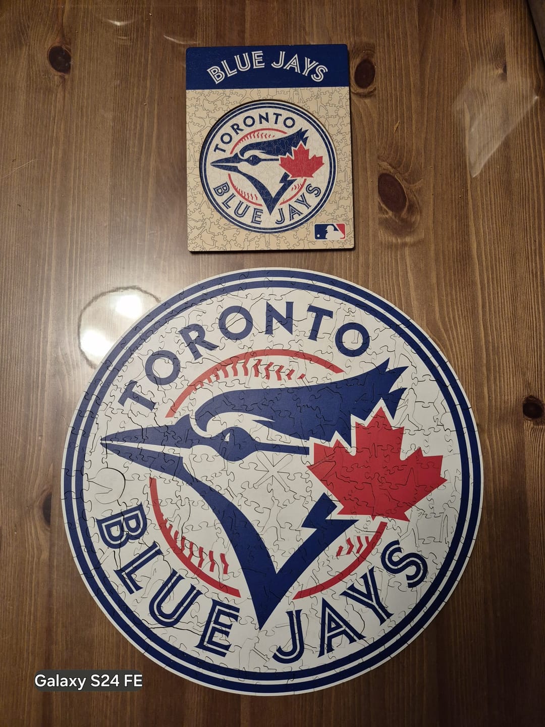 Customer photo review of Toronto Blue Jays™ Logo Wooden Puzzle