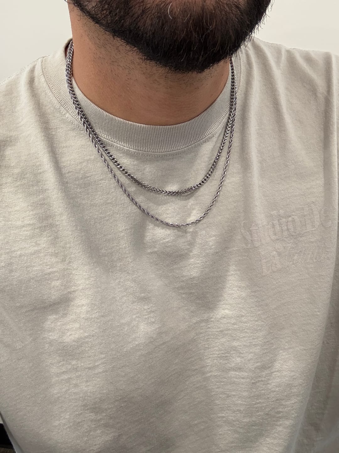 Customer photo review of Franco Chain (Silver)