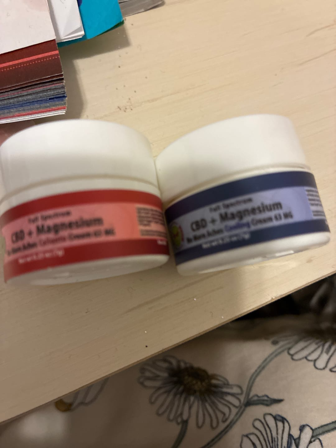 Customer photo review of Magnesium No More Aches Cooling Relief Cream