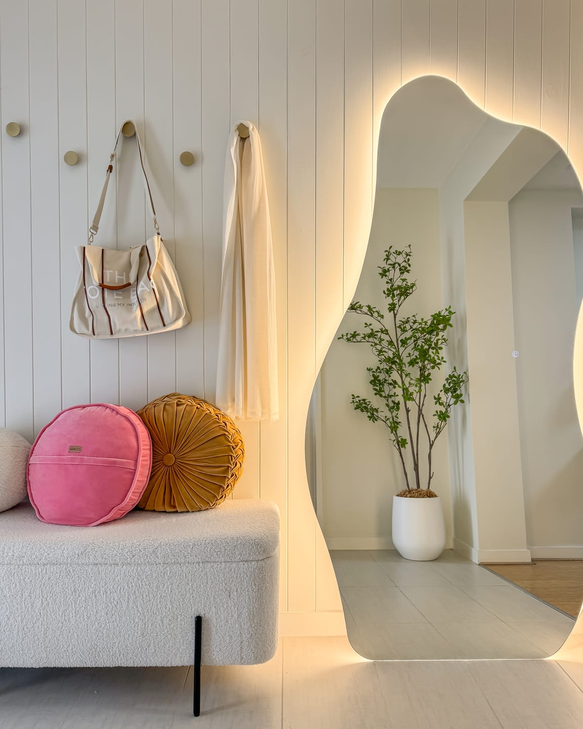 Customer photo review of Mega Hourglass Back-Lit Full Length LED Mirror | 2000 x 1000