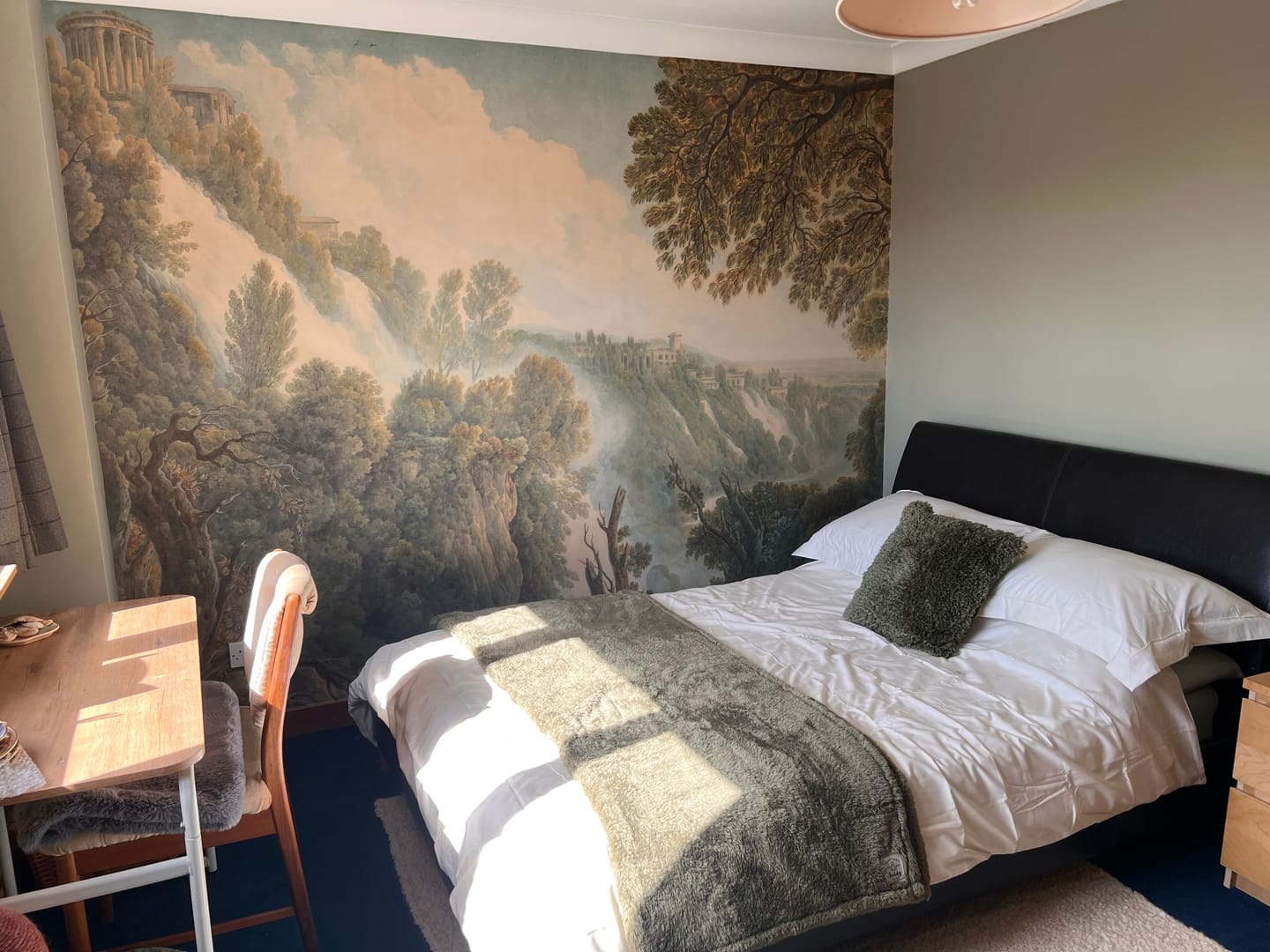 Customer photo review of Amalia - Wooded Mountain Landscape Wallpaper Mural